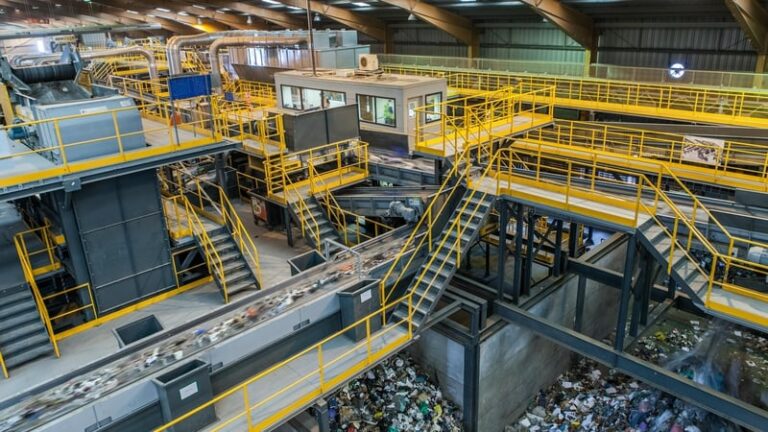 Waste processing plant construction