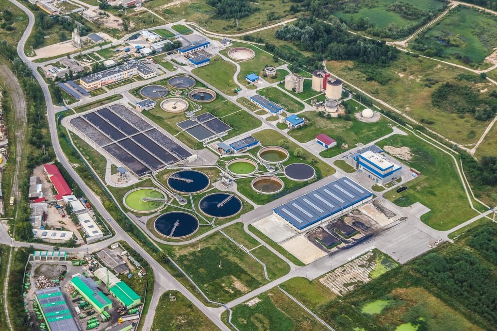 treatment plant wastewater, treatment plant, aerial photo-2826990.jpg